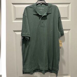 Eddie Bauer Light green cotton polo shirt NWT Sz Large Work School College Party